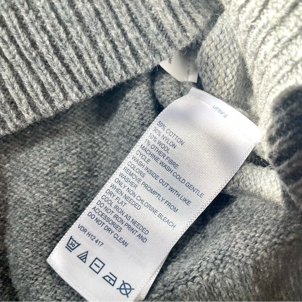 NWT Nautica Grey Wool Blend Sweater, L - Picture 5 of 5